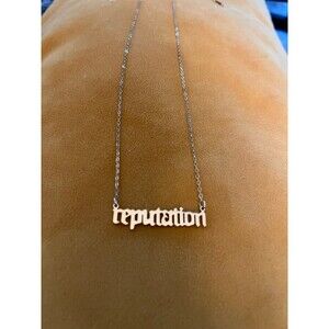 Reputation Goldtone Necklace Taylor Swift Swifty Script necklace